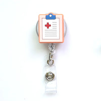 Plastic Hospital Medical Workers Nurses Retractable Badge Reel for Badge Holder Staff Work Card Accessories Chest Pocket Clip