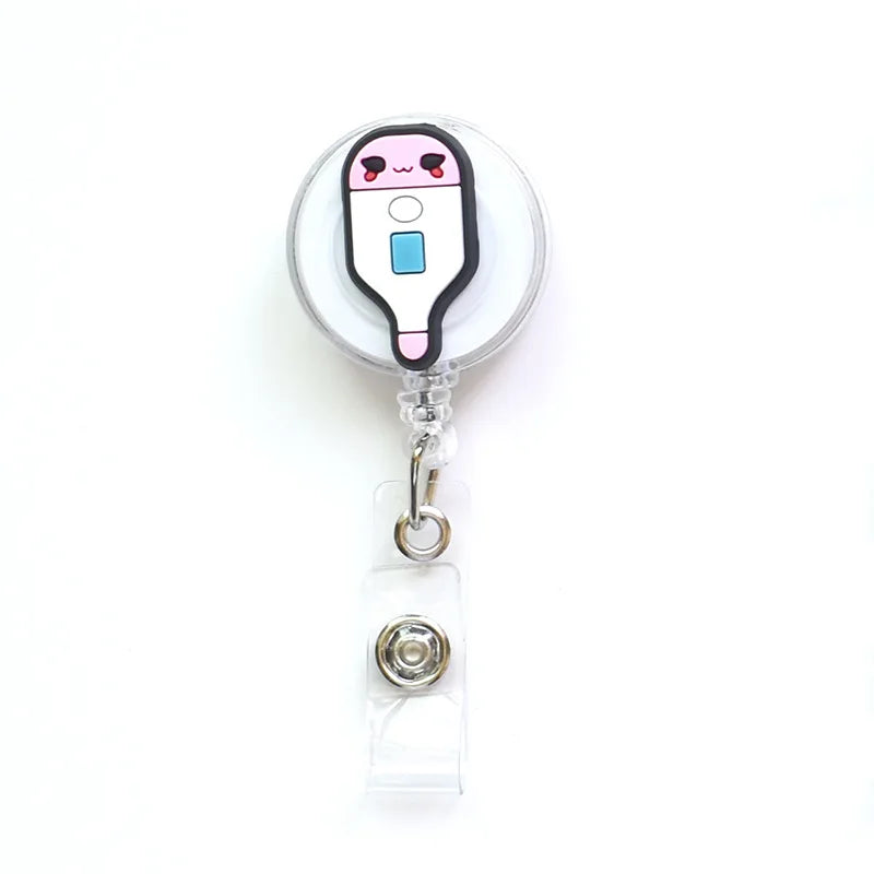 Plastic Hospital Medical Workers Nurses Retractable Badge Reel for Badge Holder Staff Work Card Accessories Chest Pocket Clip